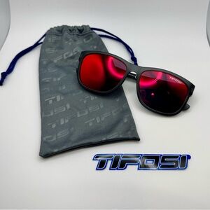 NWT Tifosi Swank XL Red Mirror Sunglasses